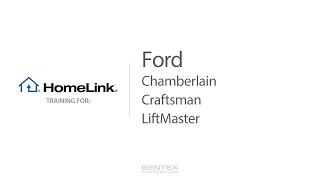 Ford  Chamberlain Craftsman and LiftMaster HomeLink Training [upl. by Annovahs]