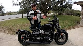 Tank slapperdeath wobble and how to avoid them  Plus update on Triumph Bobber Black test bike [upl. by Roswald]