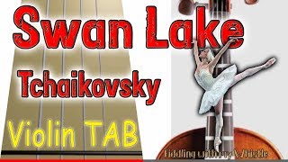 Swan Lake  Tchaikovsky  Violin  Play Along Tab Tutorial [upl. by Ocramed]