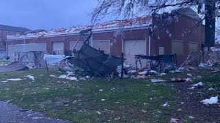 Newnan tornado severe weather leaves extensive damage behind [upl. by Notgnilliw234]