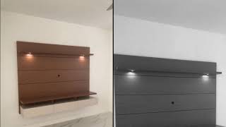 Manhattan Comfort Floating Entertainment Center Installation Florida [upl. by Atterual]