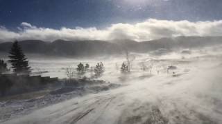 Watch The Wyoming Winter Wind Billow Through Casper [upl. by Tocs391]