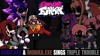 Friday Night Funkin SonicEXE VS MonikaEXE [upl. by Harleigh]