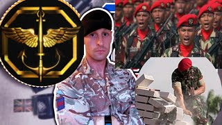 British Army Soldier Reaction to KOPASSUS Indonesian Army Special Forces [upl. by Arakihc904]