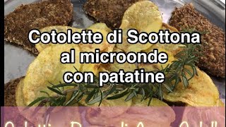 Cotolette al microonde con patatine [upl. by Lesirg]