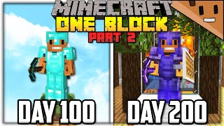 I Spent 200 Days in ONE BLOCK Minecraft Heres What Happened [upl. by Attenweiler]