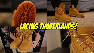 HOW TO LACE YOUR TIMBERLAND BOOTS [upl. by Anazus]