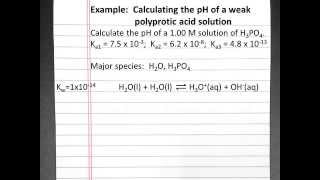 CHEMISTRY 201 Calculating pH of a weak polyprotic acid [upl. by Ynar40]