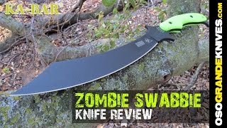 KaBar Zombie Swabbie Scimitar Knife Review  OsoGrandeKnives [upl. by Elik]