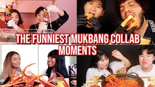 the FUNNIEST mukbang collab moments [upl. by Bellda]