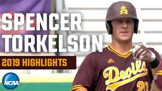 Spencer Torkelson Arizona State highlights 2019 NCAA regionals [upl. by Nwahsd]