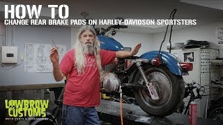 How To Change Rear Brake Pads On HarleyDavidson Sportsters [upl. by Roberta]