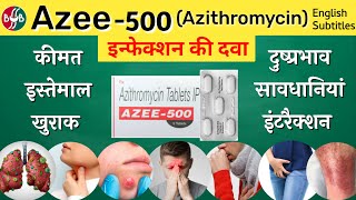 Azee 500 tablet uses dose precautions side effects  Azithromycin tablet  इन्फेक्शन की दवा [upl. by Yrruc69]