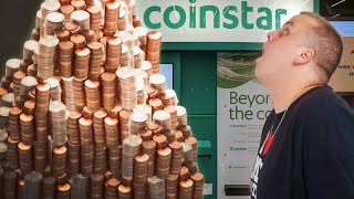 Cashing In 100 POUNDS OF COINS In COINSTAR Cashing In Coins At Coinstar [upl. by Eegnat]