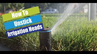 How To Unstick Sprinkler Heads  Topeka Landscape [upl. by Ahsenauj691]