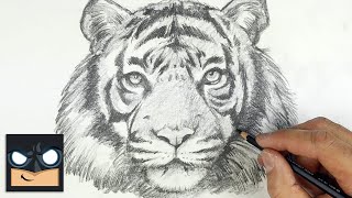 How To Draw Tiger  YouTube Studio Sketch Tutorial [upl. by Roon126]