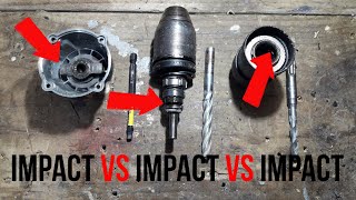 Impact Driver VS Impact Wrench VS Impact Drill VS Rotary Hammer Drill  How Does Each One Impact [upl. by Gerdy]