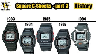 GShock history  1984  1995  squares [upl. by Merri768]