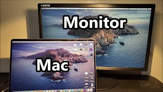 MacBook How to Connect to Monitor amp MirrorExtendChange Main Display [upl. by Adlitam]