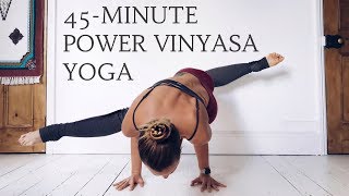 POWER VINYASA YOGA FLOW  45Minute Yoga Sequence  CAT MEFFAN [upl. by Aneekahs53]