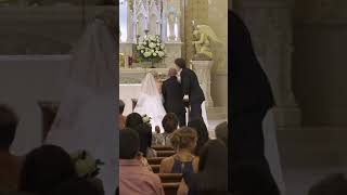 Guy Fixes Grooms Suit And Polishes His Head During Wedding While He Sits At Altar  11495852 [upl. by Hanikas]