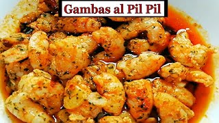 Gambas al Pil Pil o al Ajillo Receta Andaluza [upl. by Airemaj]