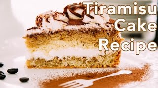 How To Make Easy Tiramisu Cake Recipe  Natashas Kitchen [upl. by Fates]