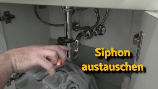 Ablauf und Siphon am Waschbecken tauschen [upl. by Ecyak995]