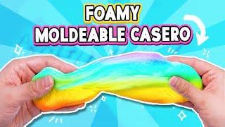 CÓMO HACER FOAMY MOLDEABLE CASERO 🌈 Craftingeek [upl. by Alag]