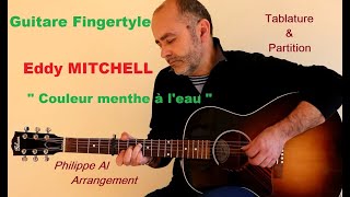 Eddy Mitchell  Couleur menthe à leau  Guitare Fingerstyle [upl. by Rasaec146]