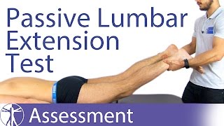 Passive Lumbar Extension Test PLET  Lumbar Instability [upl. by Shelley]