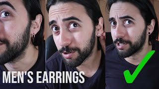 3 Earring Styles for Men [upl. by Nalyorf]