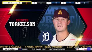 Detroit Tigers select Spencer Torkelson from Arizona State in the 1st round of the 2020 MLB Draft [upl. by Dorie]