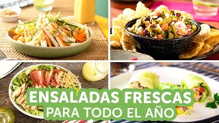 Ensaladas frescas para todo el año  Kiwilimón [upl. by Lolita]