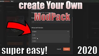 How To Create Your Own Minecraft ModPack Super Easy 2020 Any Version  Any Mods [upl. by Mathilda321]