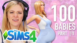 Single Girl Tries The 100 Baby Challenge In The Sims 4  Part 1 [upl. by Broddy]