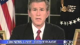 2003 President Bush announces invasion of Iraq [upl. by Kerek774]