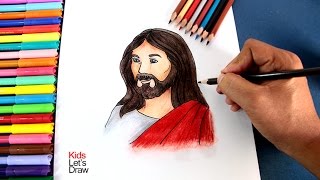 Cómo dibujar a JESÚS paso a paso fácil  How to draw Jesus Holy Week [upl. by Aicnom]