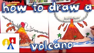 How To Draw A Volcano [upl. by Hugibert]