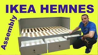 Ikea HEMNES Day bed assembly instructions [upl. by Aniwde]