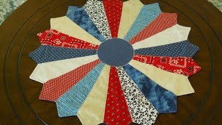 Red White And Blue Dresden Plate Table Topper [upl. by Anelis]