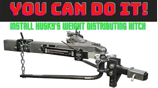 DIY Husky Round Bar Weight Distributing Hitch Install [upl. by Seroka]