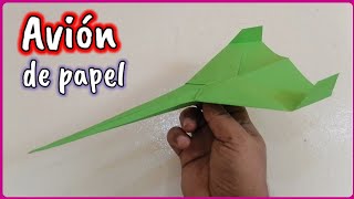 Avión de papel fácil y rápido paso a paso [upl. by Wyn]