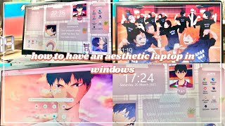 Easy way to make your laptop aesthetic  windows 10 customization [upl. by Kjersti378]