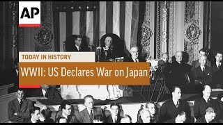 WWII US Declares War on Japan  1941  Today in History  8 Dec 16 [upl. by Koffler]