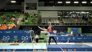 LISTUNOVA Viktoriia RUS  2019 Artistic Junior Worlds Gyor HUN  Qualifications Uneven Bars [upl. by Eibrik]