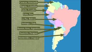 South America Map Rap Spanish Speaking Countries and Capitals [upl. by Oly]