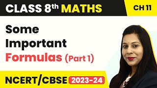 Some Important Formulas Part 1  Mensuration  Class 8 Maths [upl. by Salokkin906]