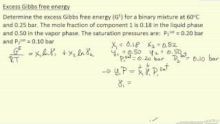 Excess Gibbs Free Energy [upl. by Siugram554]