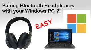 Pairing Bluetooth headphones to a Windows 10 Laptop or PC How to 👍 [upl. by Tyra146]